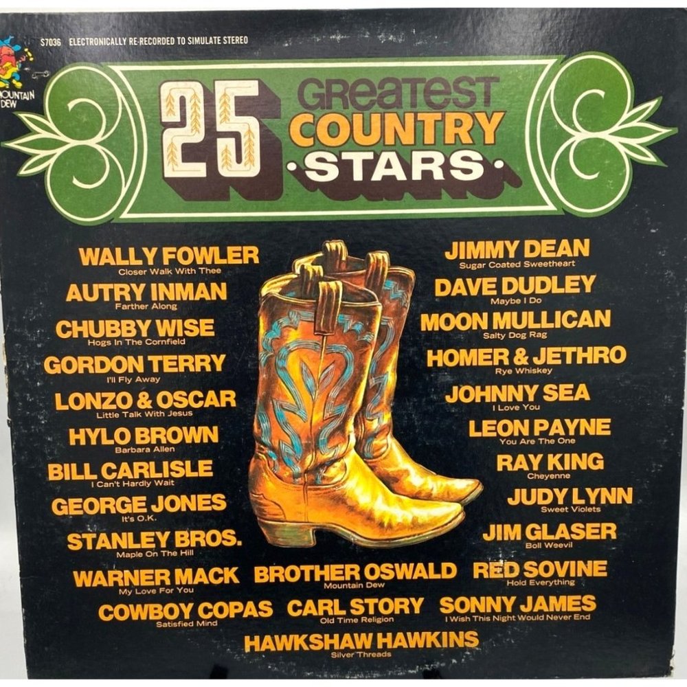 25 Greatest Country Stars Vinyl Record Album
